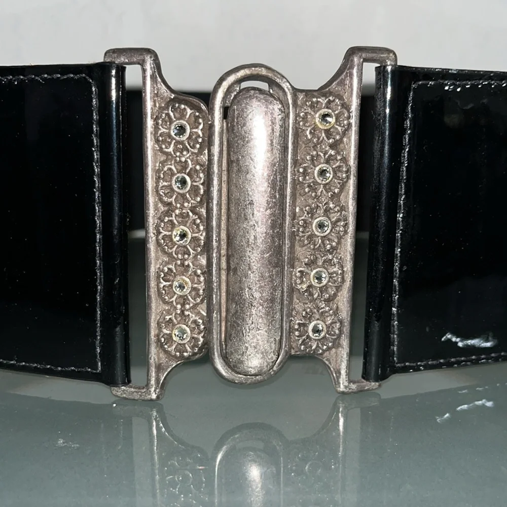 Leatherock women’s 3” Leather elastic back belt Festival Boho